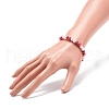 Glass Pearl Beaded Stretch Bracelet for Women BJEW-JB08710-3