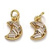 Brass Micro Pave Cubic Zirconia Charms ZIRC-H119-07-2
