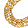 ARRICRAFT Electroplated Natural Lava Rock Bead Strands G-AR0002-77A-1