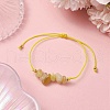 Natural Citrine Braided Bead Bracelets BJEW-JB11155-02-2