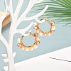 4 Pairs Vintage Natural Pearl Beads Earrings for Girl Women EJEW-JE04643-4