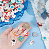Olycraft 72Pcs 9 Styles 3D Astronaut Theme Resin Cabochons RESI-OC0001-67-3