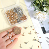 SOFPLATE 160Pcs 8 Style Alloy Crystal Rhinestone Stud Earring Finding ALRI-SP0001-02-3