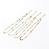 Faceted Glass Beaded Necklaces NJEW-JN03278-1