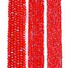 Electroplate Opaque Solid Color Glass Beads Strands EGLA-A044-P1mm-L22-2