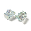 UV Plating Rainbow Iridescent Acrylic Beads PACR-M002-01A-5