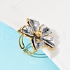 304 Stainless Steel Adjustable Cuff Rings for Women RJEW-S629-11G-2