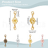  40Pcs 4 Styles Zinc Alloy Double Lobster Claw Clasps Connectors FIND-NB0003-29-2