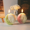 DIY Human Face Shape Sun Moon Eclipse Candle Silicone Molds PW-WG76860-01-1