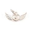 925 Sterling Silver Angel Wings Heart Charms STER-L066-04S-1