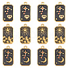 Unicraftale 12Pcs 3 Styles 304 Stainless Steel Pendants STAS-UN0057-79-1