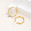 Hexagon Stainless Steel Hoop Earrings RN5602-6