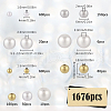 SUNNYCLUE 1676Pcs 9 Styles ABS Plastic Imitation Pearl with CCB Plastic Beads FIND-SC0010-16-2