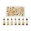 56Pcs 14 Style Brass Micro Pave Cubic Zirconia Charms ZIRC-PJ0001-04-17