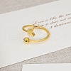 Brass Adjustable Cuff Open Rings for Women WG6655-2-1