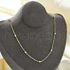 Brass Ball Cable Chain Necklaces for Women NJEW-M051-01G-4