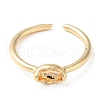 Zinc Alloy and 14K Gold Open Cuff Ring RJEW-Q169-01G-02-2