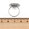 304 Stainless Steel Cuff Ring Components STAS-D372-06P-06-3