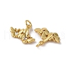Brass Micro Pave Cubic Zirconia Pendants KK-P308-38G-2