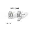 Stylish Stainless Steel Oval Stud Earrings LT6363-2-2