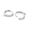 Rack Plating Brass Clear Cubic Zirconia Earring Findings KK-S405-04P-2