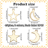 16Pcs 8 Styles 304 & 201 Stainless Steel Pendants STAS-LP0001-30-2