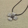 Jewelry Miao Yin Cang Yin Rose Hollow Bend Black Leather Rope Little Fish Lotus Female Short Necklace IZ4680-1-1