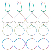 Unicraftale 32Pcs 4 Style 316 Surgical & 304 Stainless Steel Hoop Earring Findings STAS-UN0037-06-1