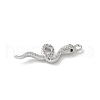 Brass Micro Pave Clear Cubic Zirconia Pendants KK-S505-03P-02-2