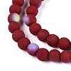 Frosted Opaque Glass Beads Strands GLAA-T032-P4mm-MBB23-3