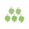 Rack Plating Alloy Enamel Pendants X-ENAM-N055-088-02LG-1
