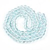 Baking Painted Transparent Glass Beads Strands DGLA-N011-10mm-05-2