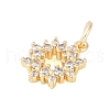 Rack Plating Brass Micro Pave Clear Cubic Zirconia Pendants KK-Z060-20G-2