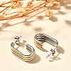 304 Stainless Steel Two Tone Stud Earrings EJEW-F355-05GP-04-5