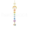 Electroplated Natural Quartz Pendant Decoration HJEW-JM02115-1