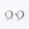 304 Stainless Steel Stud Earring Settings X-STAS-K131-A-01P-1