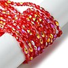 Transparent Electroplate Glass Beads Strands GLAA-K064-04A-AB01-1