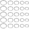 SOFPLATE 500Pcs 5 Styles 304 Stainless Steel Split Rings STAS-SP0001-65-1