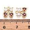 Brass Micro Pave Cubic Zirconia Charms KK-N261-94D-G-3