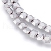 Electroplated Non-magnetic Synthetic Hematite Beads Strands G-P392-I07-2
