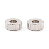 Non-Tarnish 201 Stainless Steel Corrugated Beads STAS-A057-02A-P-1
