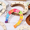Horseshoe Wood Pendant Decorations WOOD-WH034-90-7