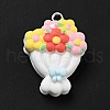 Mother's Day Opaque Resin Pendants RESI-G043-F06-3