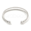 Non-Tarnish Textured 304 Stainless Steel Wrap Cuff Bangle for Women BJEW-P331-16P-3