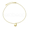 Ion Plating(IP) Initial Letter 304 Stainless Steel Pendant Necklaces NJEW-R265-05G-J-2