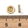 Flat Round Brass Micro Pave Clear Cubic Zirconia Beads KK-R224-13G-02-3