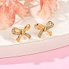 304 Stainless Steel Micro Pave Clear Cubic Zirconia Stud Earrings EJEW-I318-01G-03-3