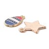 20Pcs 10 Styles American Flag Style Alloy Enamel Charms ENAM-YW0002-41-3