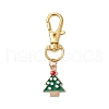 5Pcs Christmas Theme Alloy Enamel Pendant Decoration HJEW-JM02274-3