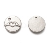 Non-Tarnish 304 Stainless Steel ASL Charms STAS-L260-006P-2